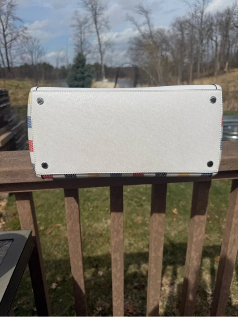 Karl Lagerfeld NWT Multicolor Stripe Tote Bag with Dust Bag - Picture 6 of 10